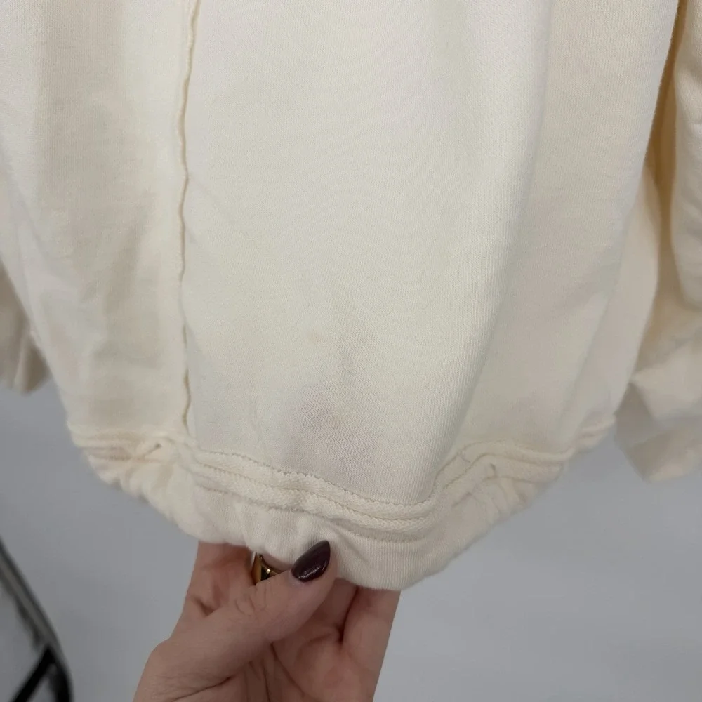 UO Out From Under M Oversized Mesh Henley Sweatshirt Snap Closure Coastal Boho - Picture 8 of 8